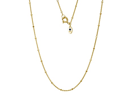 18k Yellow Gold Over Sterling Silver Rolo Chain