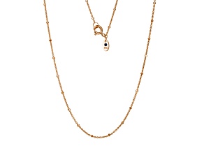 18k Rose Gold Over Sterling Silver 16" Rolo Chain