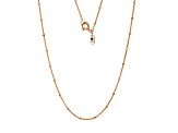 18k Rose Gold Over Sterling Silver 18" Rolo Chain