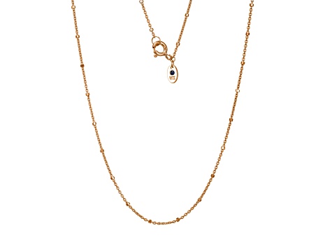 18k Rose Gold Over Sterling Silver 20" Rolo Chain