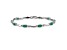 Rhodium Over 14k White Gold Diamond and Emerald Bracelet