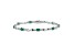 Rhodium Over 14k White Gold Diamond and Emerald Bracelet