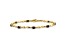 14k Yellow Gold and Rhodium Over 14k Yellow Gold Diamond and Oval Sapphire Bracelet