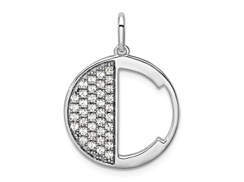 Picture of 14K White Gold Gatsby Diamond Initial C Charm