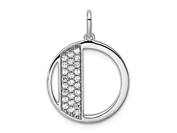 Picture of 14K White Gold Gatsby Diamond Initial D Charm