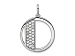 14K White Gold Gatsby Diamond Initial D Charm