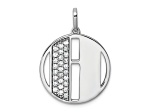 14K White Gold Gatsby Diamond Initial H Charm