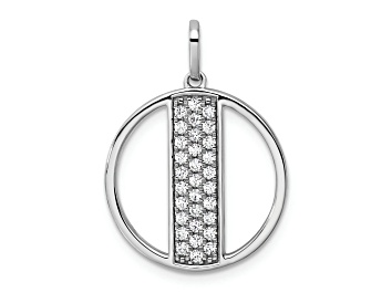 Picture of 14K White Gold Gatsby Diamond Initial I Charm