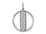 14K White Gold Gatsby Diamond Initial I Charm