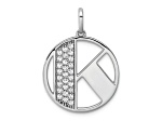 14K White Gold Gatsby Diamond Initial K Charm