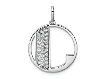 Picture of 14K White Gold Gatsby Diamond Initial L Charm