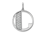 14K White Gold Gatsby Diamond Initial L Charm