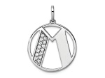 14K White Gold Gatsby Diamond Initial M Charm