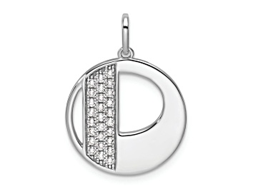 Picture of 14K White Gold Gatsby Diamond Initial P Charm