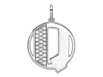 14K White Gold Gatsby Diamond Initial Q Charm