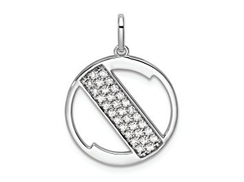 Picture of 14K White Gold Gatsby Diamond Initial S Charm