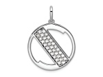 14K White Gold Gatsby Diamond Initial S Charm