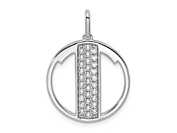 Picture of 14K White Gold Gatsby Diamond Initial T Charm