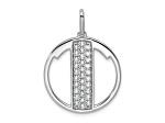 14K White Gold Gatsby Diamond Initial T Charm