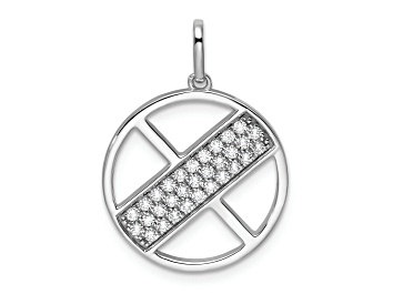 Picture of 14K White Gold Gatsby Diamond Initial X Charm