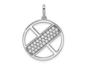 14K White Gold Gatsby Diamond Initial X Charm