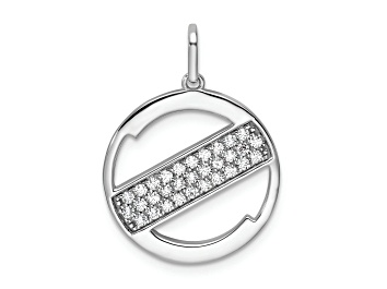 Picture of 14K White Gold Gatsby Diamond Initial Z Charm