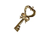 Gold Tone Clear Crystal Key Chain