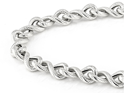 Judith Ripka Verona Rhodium Over Sterling Silver 20" Infinity Link Necklace