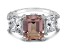 Judith Ripka 4ct Morganite Simulant And 5.12ctw Bella Luce Rhodium Over Sterling Silver Ring