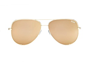Quay High Key Mini Gold Aviator Frame / Gold Lenses Sunglasses