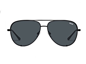 Quay High Key Mini Black Aviator Frame / Smoke Polarized Lenses Sunglasses