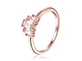 White Topaz 14K Rose Gold Over Sterling Silver 5-Stone Ring