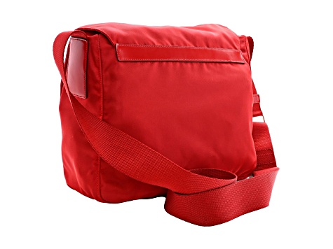 Prada Rosso Pattina Nylon Red Medium Messenger Bag - 11D9GA | JTV