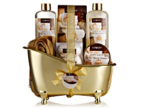 Lovery Home Spa Gift Basket - Luxury 13pc Bath & Body Set - Cosmetic bag