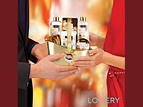 Lovery Home Spa Gift Basket - Luxury 13pc Bath & Body Set