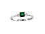 0.34ctw Emerald and Diamond Ring in 14k White Gold