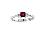 0.34ctw Ruby and Diamond Ring in 14k White Gold