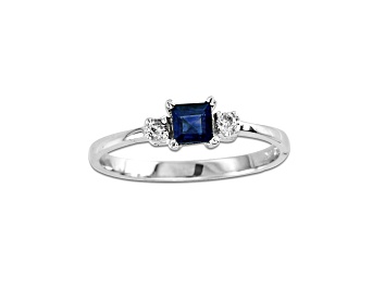 Picture of 0.34ctw Sapphire and Diamond Ring in 14k White Gold