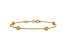 14K Yellow Gold Diamond Circles 7.5-inch Bracelet