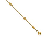 14K Yellow Gold Diamond Circles 7.5-inch Bracelet