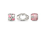 Sterling Silver Reflections Hearts of Love Boxed Bead Set
