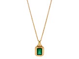 1.94 Ctw Emerald Pendant with Chain in 14K YG