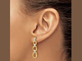 14K Yellow Gold Lab Grown Diamond SI1/SI2, G H I, Fancy Link Post Dangle Earrings