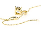 14K Yellow Gold Round IGI Certified Lab Grown Diamond Solitaire Pendant With Chain 2.0ct, F/VS2