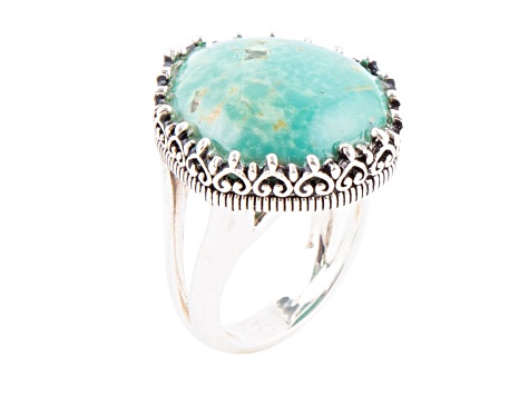 Barse Jewelry Green Turquoise Sterling Silver Ring