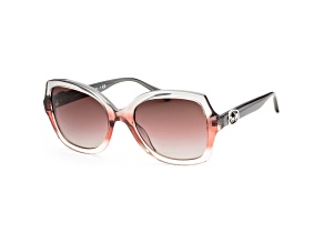Coach Women's 56mm Gray Burgundy Gradient Sunglasses