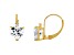 10K Yellow Gold Lab Created White Sapphire and Diamond Heart Leverback Earrings 2.53ctw