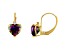10K Yellow Gold Mystic Topaz and Diamond Heart Leverback Earrings 2.33ctw