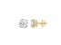 14K Yellow Gold 0.75 Ctw Round Lab-Grown Diamond Studs, F Color SI2 Clarity