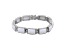 White Magnesite Silver Bracelet 28ctw